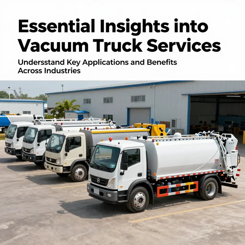 An array of vacuum trucks representing multiple services, highlighting their importance in waste management and environmental health.