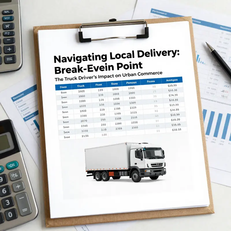 A truck driver making a delivery in a vibrant city, exemplifying the operational aspect of a delivery service.