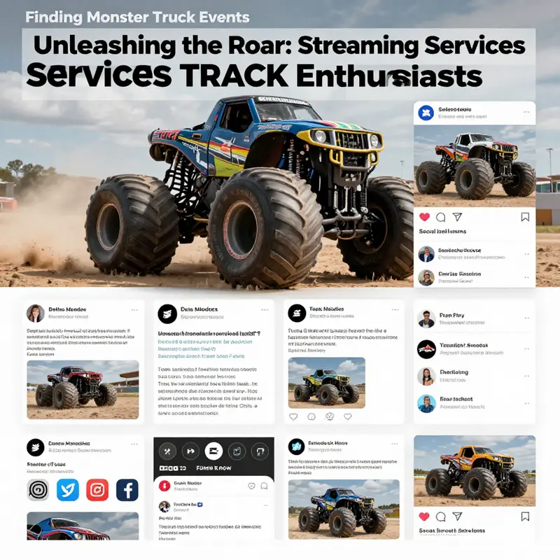A visual guide to platforms offering monster truck entertainment.