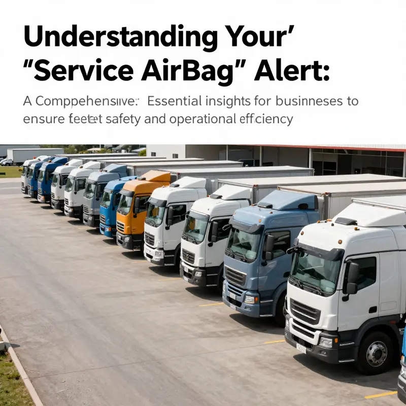 A wide shot of several trucks at a distribution center, highlighting the importance of safe vehicle operations within business logistics.