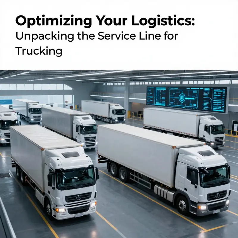 A visual representation of a trucking service line, emphasizing direct routes used for efficient transportation.