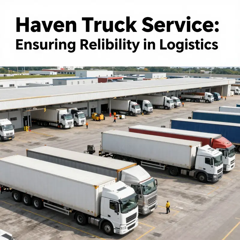 A bustling trucking terminal showcasing Haven Truck Service’s dedication to logistics.