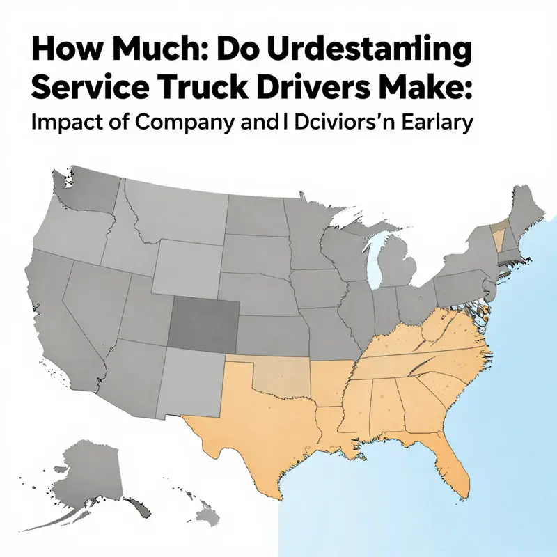 Average earnings of service truck drivers presented in a clear bar graph format.
