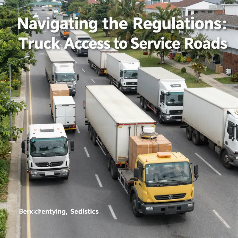 Navigating the complexities of regulations for trucks on service roads.