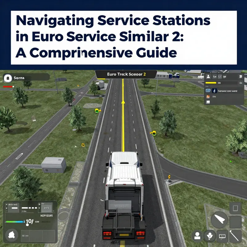 Map illustrating key service station locations across Europe in Euro Truck Simulator 2.