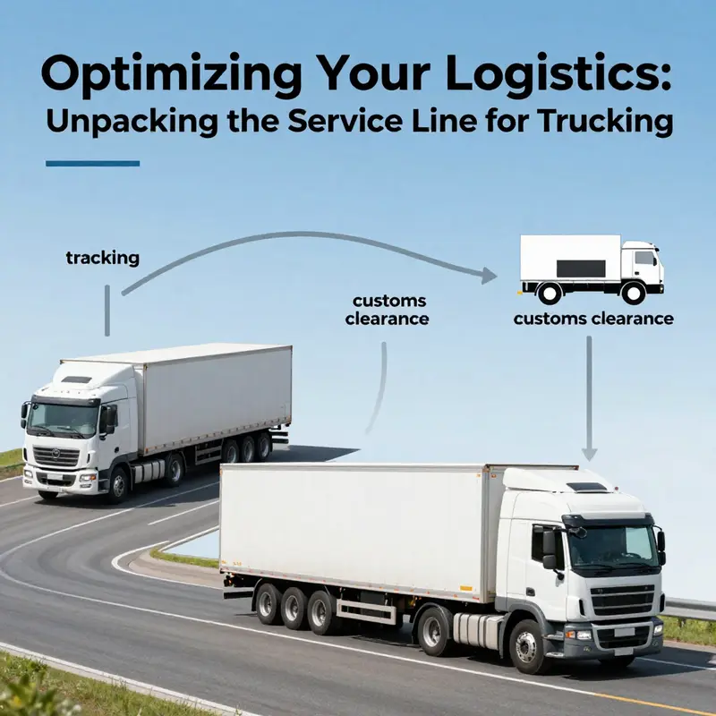 A visual representation of a trucking service line, emphasizing direct routes used for efficient transportation.