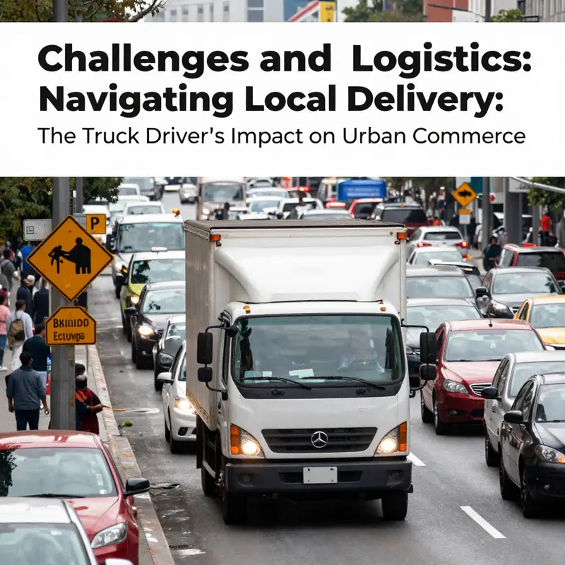 A truck driver making a delivery in a vibrant city, exemplifying the operational aspect of a delivery service.