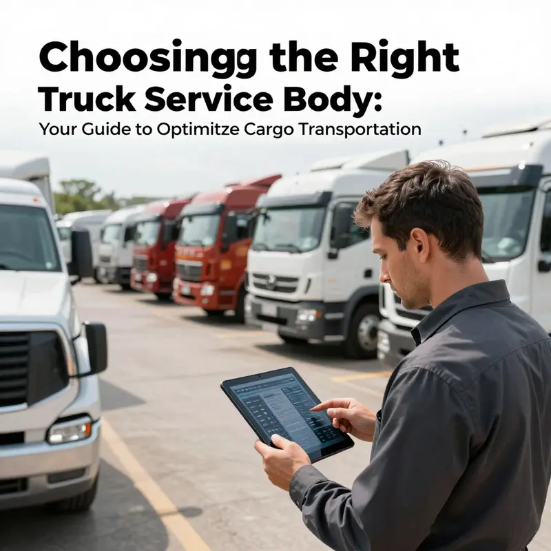 Various truck service bodies tailored for different types of cargo.