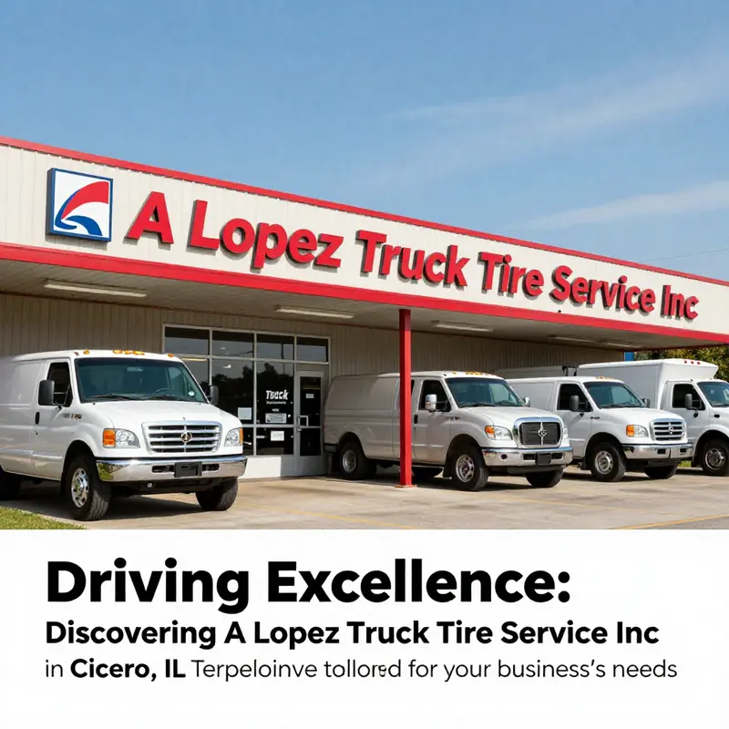 The exterior view of A Lopez Truck Tire Service Inc, highlighting its location and accessibility for commercial clients.
