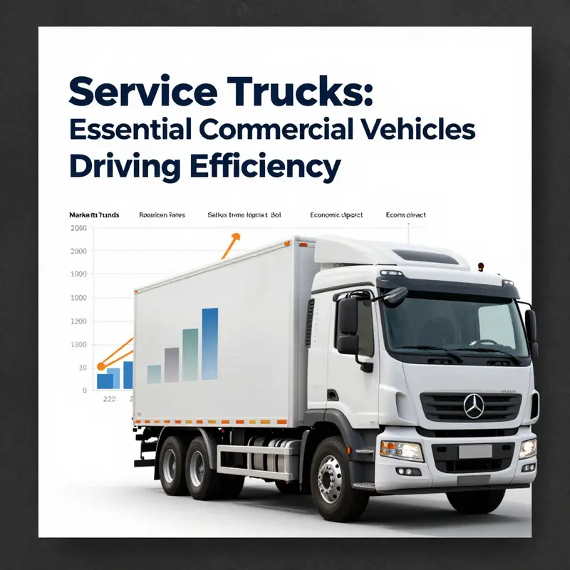 Infographic showing the classification of service trucks as commercial vehicles.