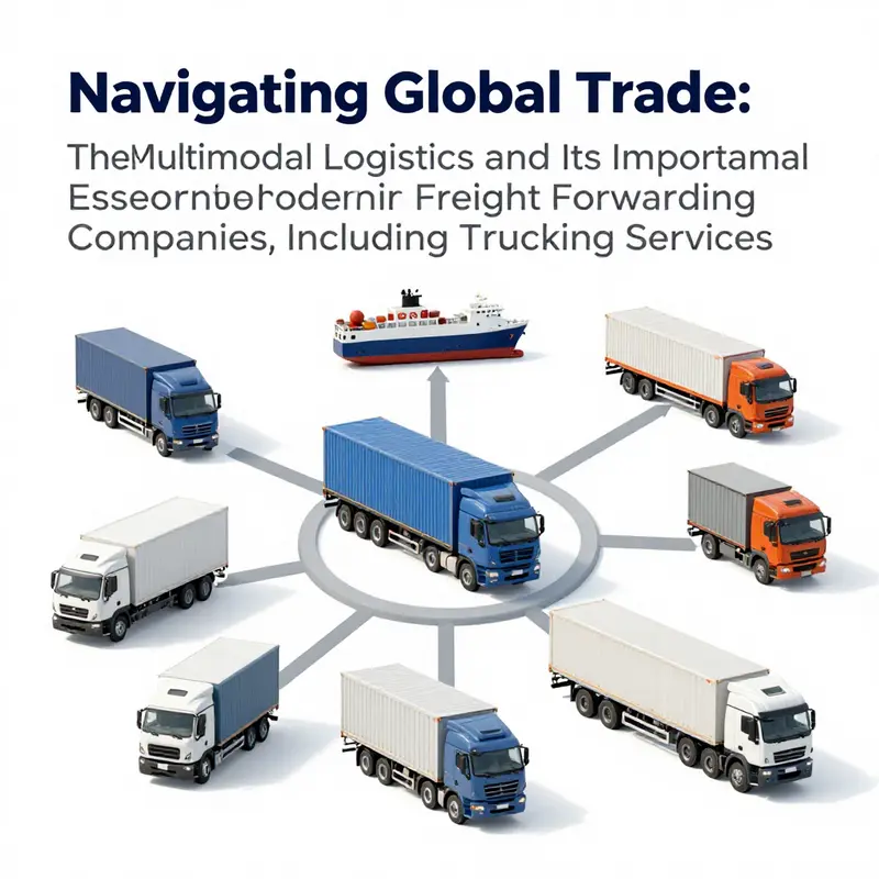 Freight forwarding professionals arranging transportation methods, showcasing the integration of trucking services.