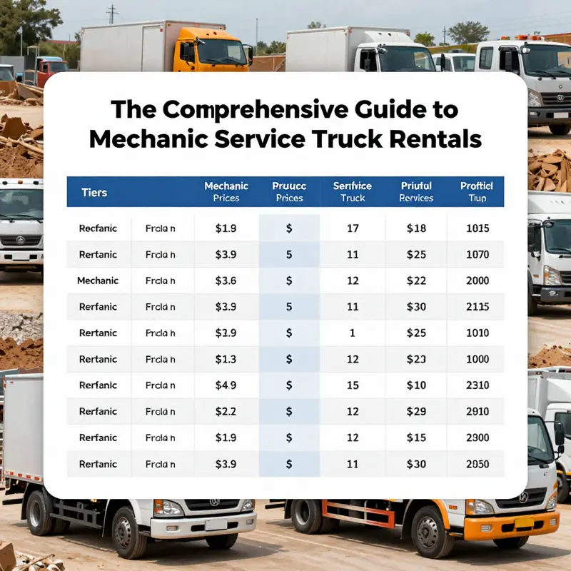 A diverse fleet of mechanic service trucks available at a leading rental platform.