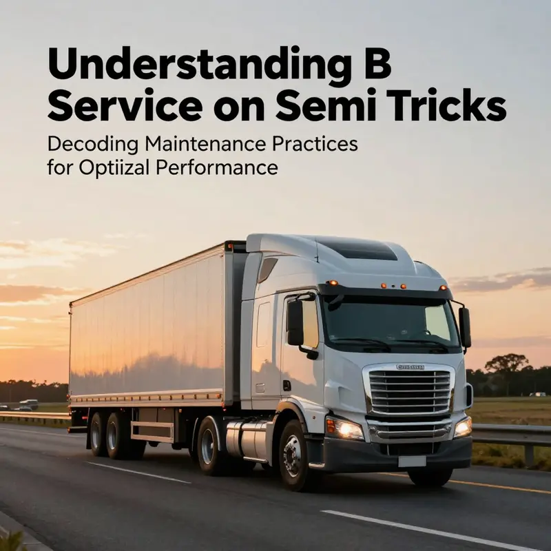 A semi truck driving along a highway with a vibrant sunset in the background, symbolizing efficiency in trucking.