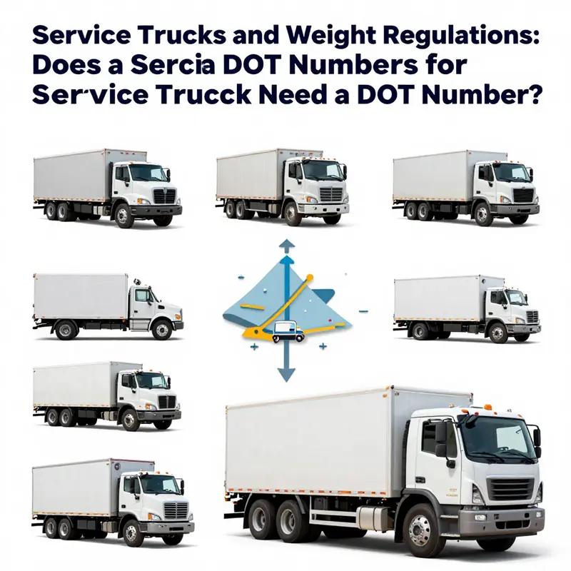 Essential compliance documents for service trucks, emphasizing DOT number requirements.