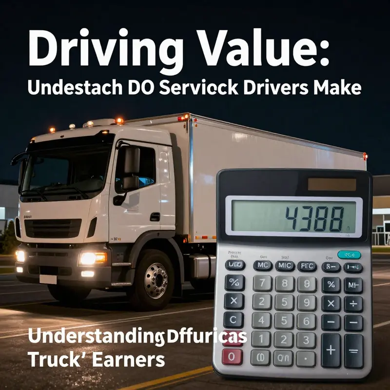 Average earnings of service truck drivers presented in a clear bar graph format.