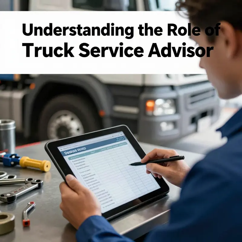 A truck service advisor engaging with a fleet manager, highlighting their pivotal role in operations.