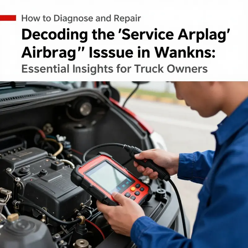 The ‘Service Airbag’ warning light signifies an urgent need for attention in your truck’s safety system.