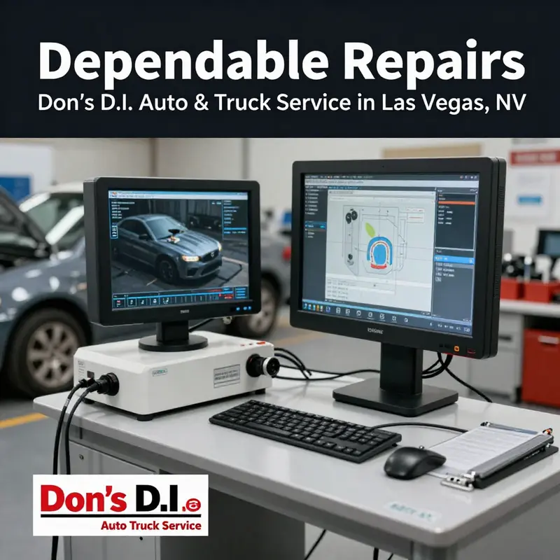 A glimpse into the services offered at Don’s D.I. Auto & Truck Service, showcasing the expertise in handling both diesel engines and regular vehicle repairs.
