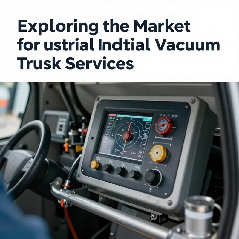 An industrial vacuum truck efficiently managing waste at a manufacturing plant.