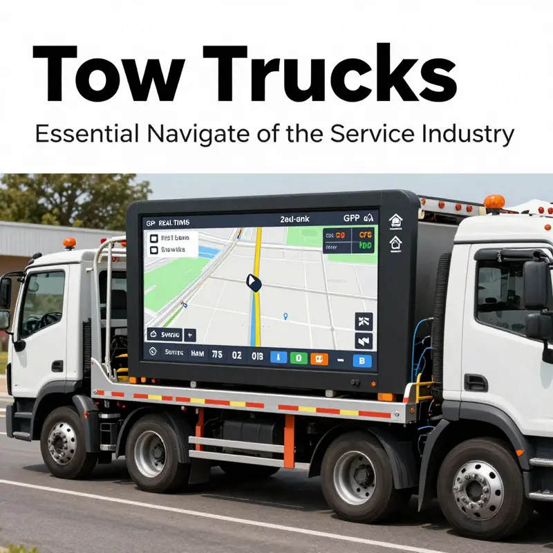 A tow truck in action, exemplifying its role in the service industry.