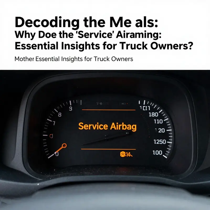 The ‘Service Airbag’ warning light signifies an urgent need for attention in your truck’s safety system.