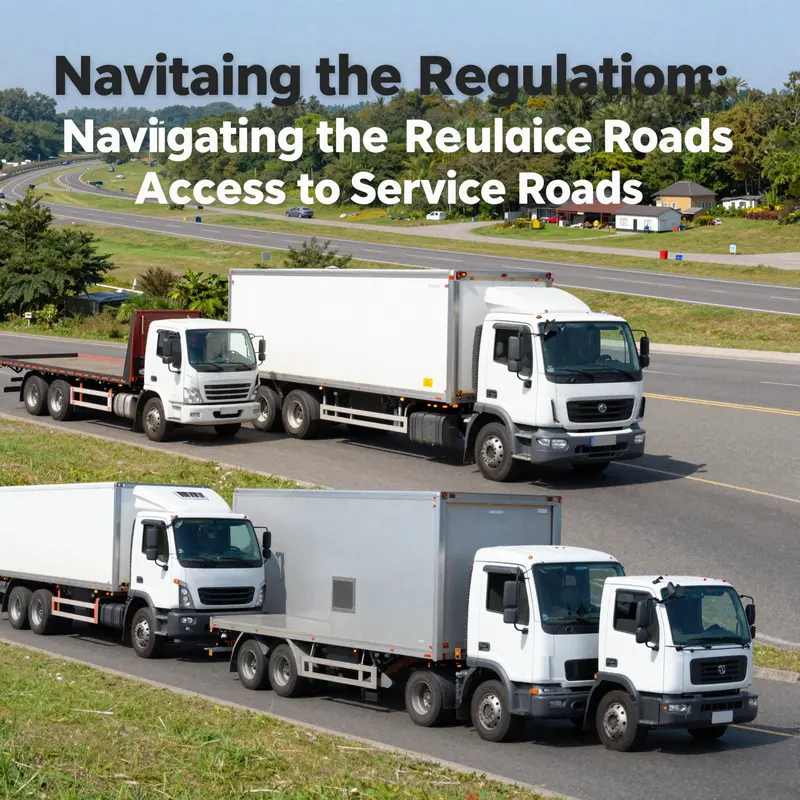 Navigating the complexities of regulations for trucks on service roads.