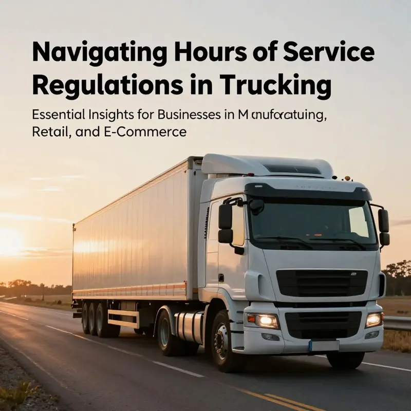 A truck on an open road at sunrise, symbolizing the trucking industry's commitment to safety and compliance with Hours of Service regulations.