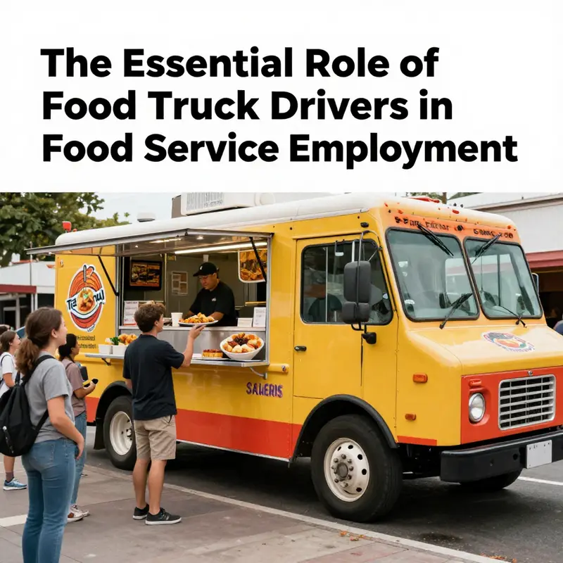 Food truck drivers serve customers, highlighting their integral role in food service.