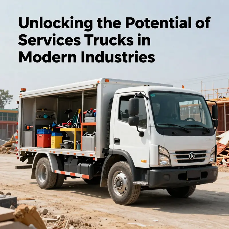 A service truck equipped with tools at a construction site, demonstrating its critical role in operations.