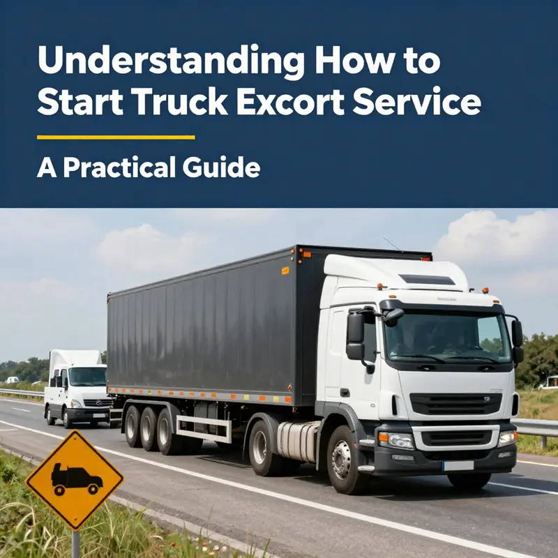 An escort vehicle directing an oversized load on the road, demonstrating the importance of safety and compliance.