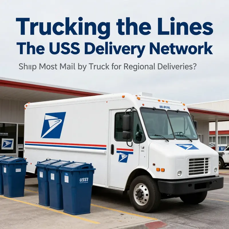 A USPS truck ready for local mail deliveries, exemplifying the efficiency of regional mail logistics.