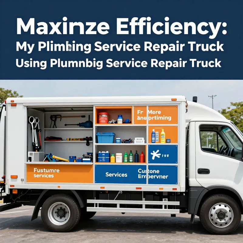 Customized shelving system maximizing organizational efficiency in a plumbing service repair truck.