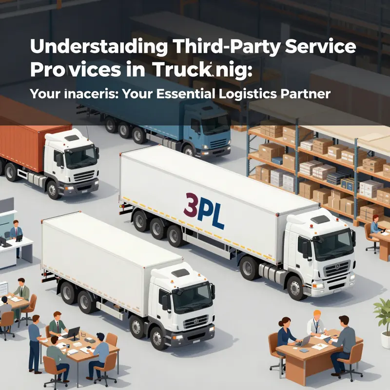 Visual representation of a third-party service provider’s functions in trucking logistics.