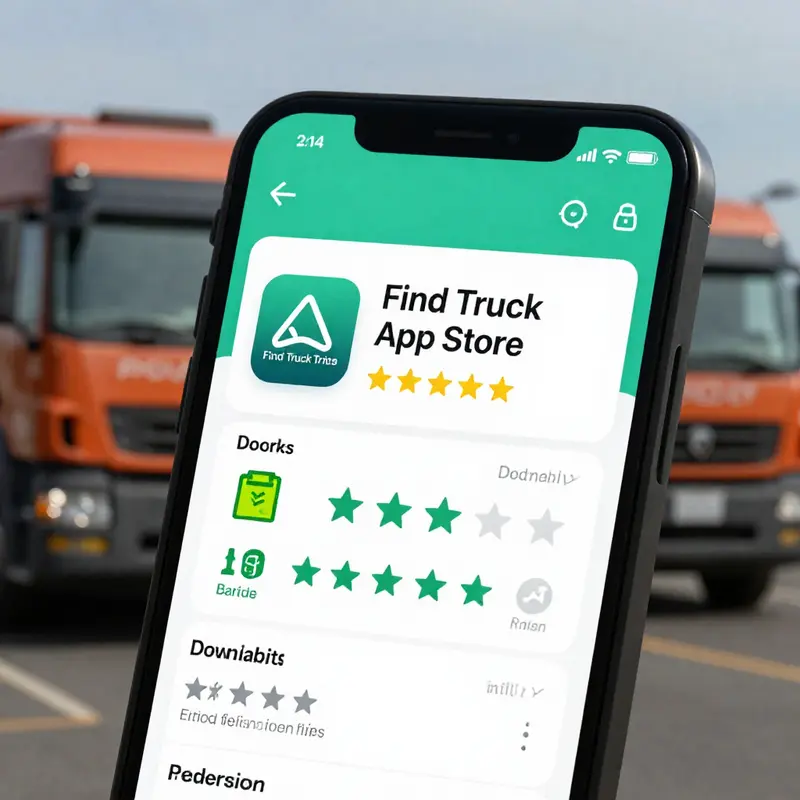 Graphical representation of download metrics for the Find Truck Service app.