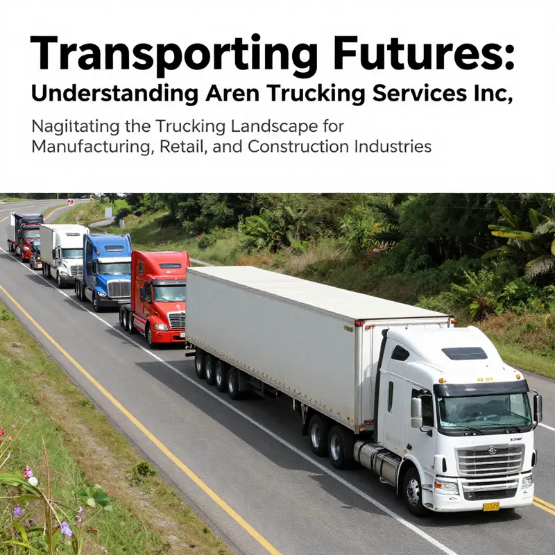 A long line of trucks from Aren Trucking Services Inc traveling on a highway, demonstrating their logistics capabilities.