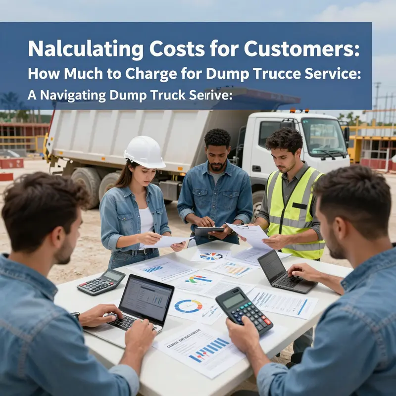 Visual representation of different dump truck service pricing models and their variations.