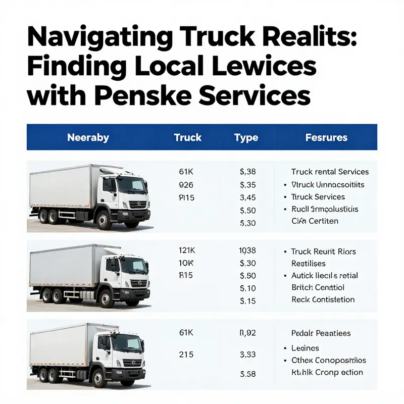 Penske truck rental vehicles at a Lowes location, ready for business logistics.