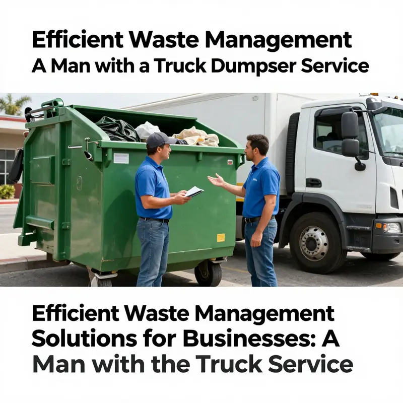A Man with a Truck Dumpster Service delivering efficient waste management solutions.