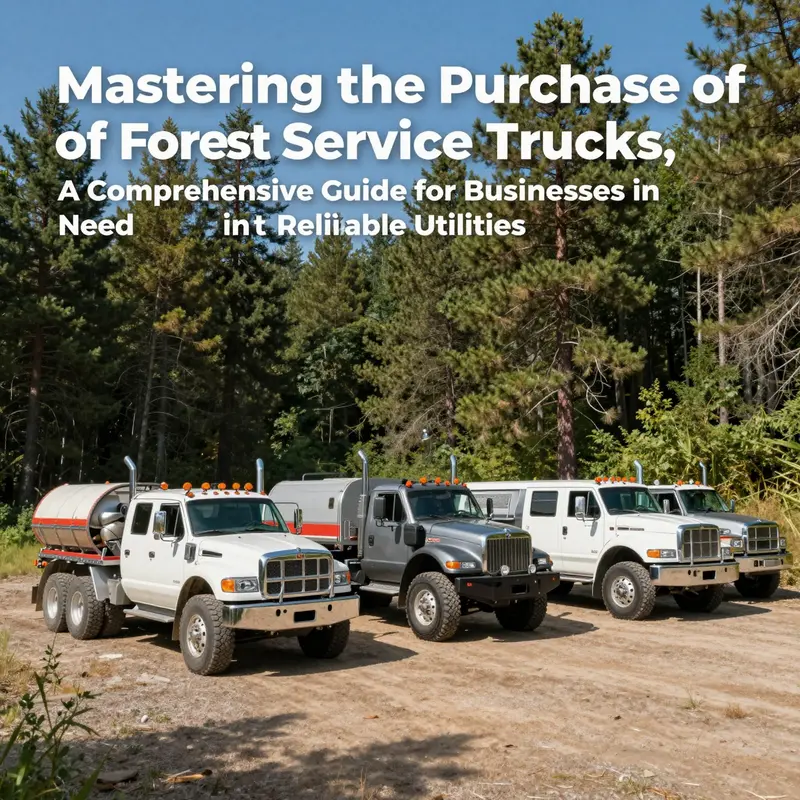 A collection of forest service trucks displayed in a natural setting, highlighting their durability and utility.