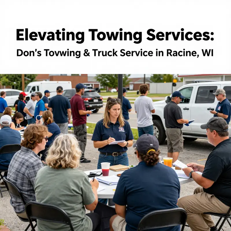The main facility of Don’s Towing & Truck Service in Racine, WI, highlighting their readiness to serve a variety of clients.