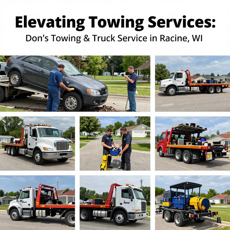 The main facility of Don’s Towing & Truck Service in Racine, WI, highlighting their readiness to serve a variety of clients.