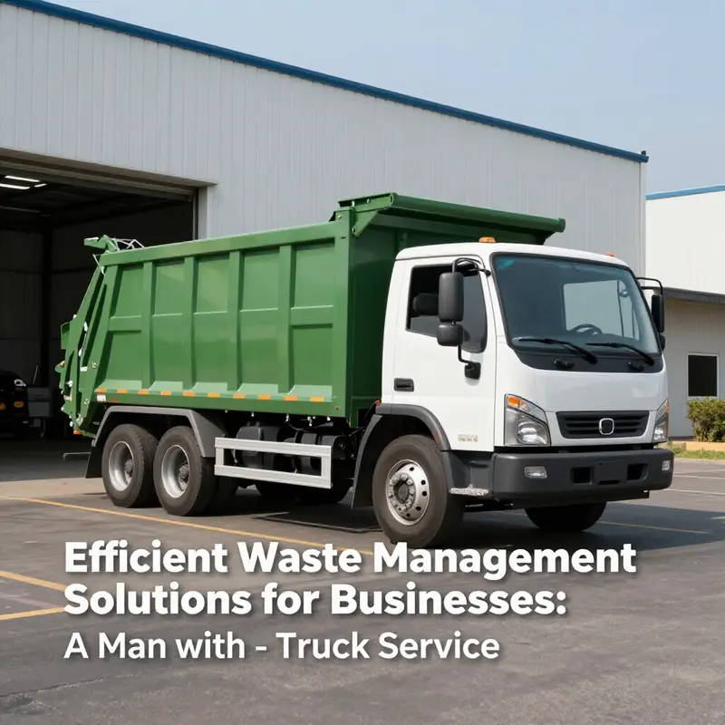 A Man with a Truck Dumpster Service delivering efficient waste management solutions.