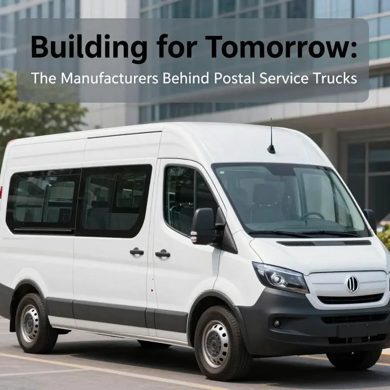A diverse fleet of U.S. Postal Service trucks, including the latest electric models from Oshkosh Defense.