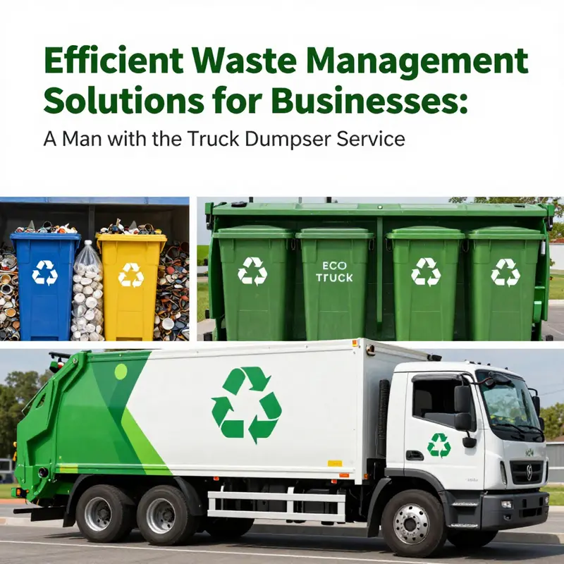 A Man with a Truck Dumpster Service delivering efficient waste management solutions.
