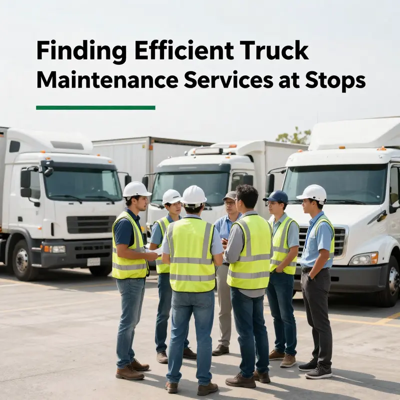 Using navigation apps to locate maintenance services at truck stops quickly.