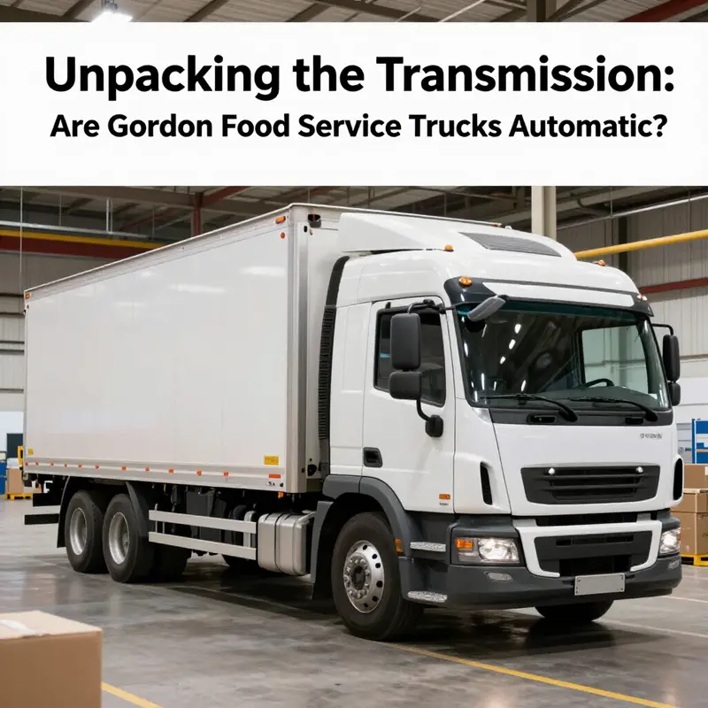 Gordon Food Service’s fleet prominently features automatic transmission trucks, illustrating their modern logistics approach.