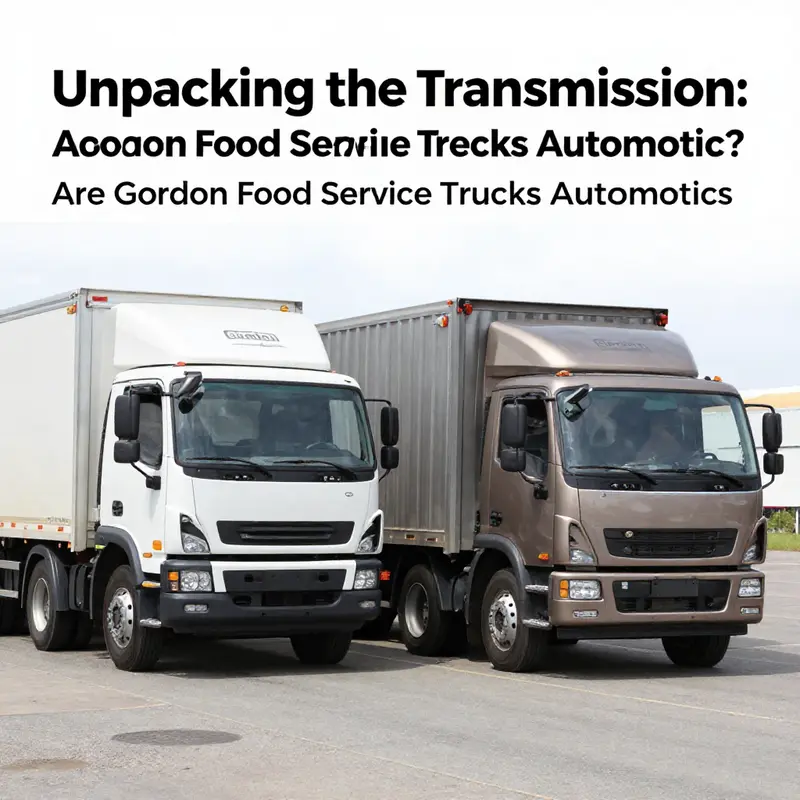 Gordon Food Service’s fleet prominently features automatic transmission trucks, illustrating their modern logistics approach.