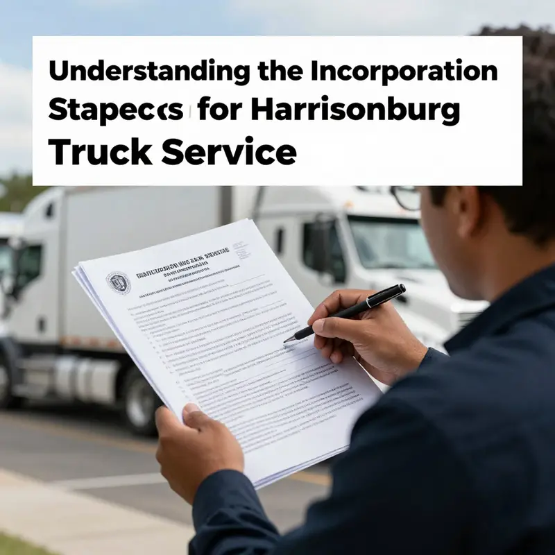 Verifying the incorporation status of Harrisonburg Truck Service through the Virginia State Corporation Commission.