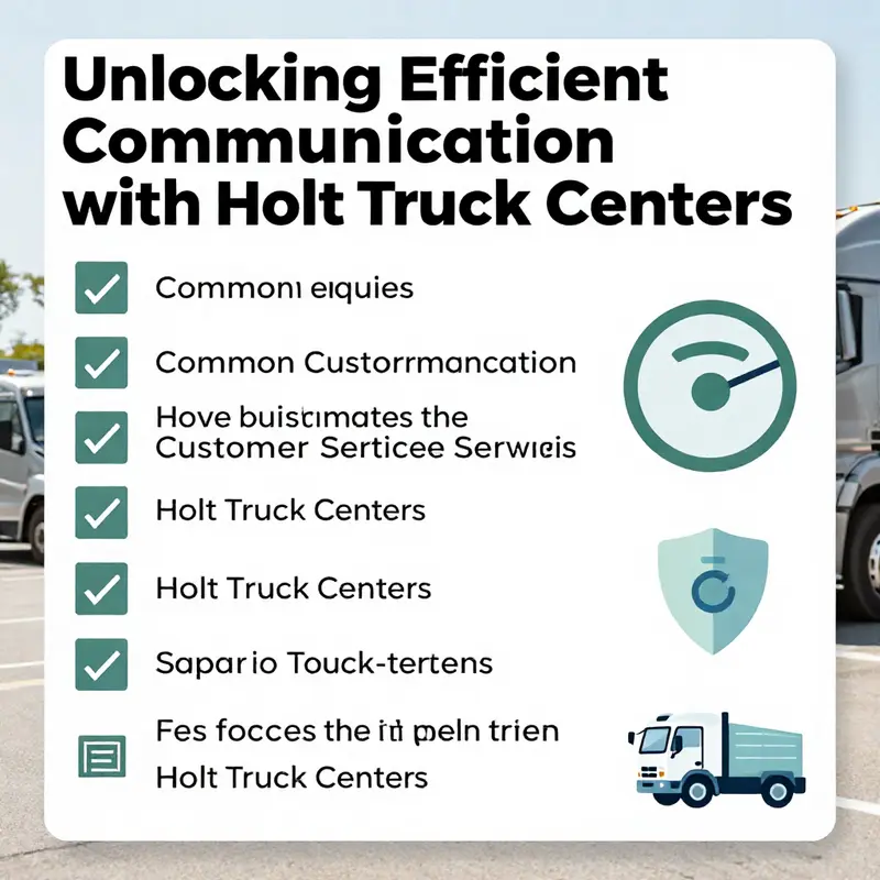 Key email contact information for Holt Truck Centers to streamline your inquiries.