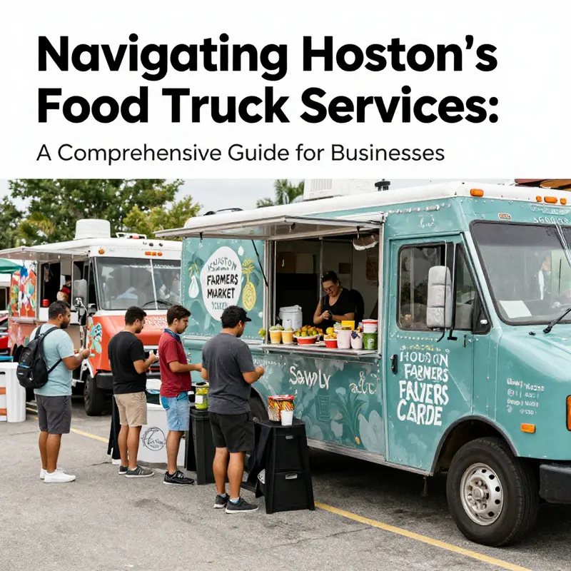 Food trucks thriving in Discovery Green, catering to a vibrant park atmosphere.